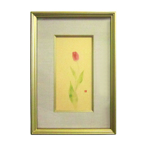 片岡鶴太郎・版画「チューリップ」