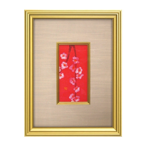 片岡鶴太郎・版画「枝垂れ梅」