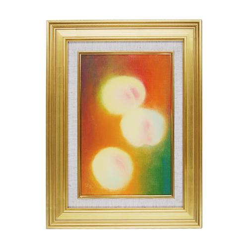 片岡鶴太郎・版画「桃」