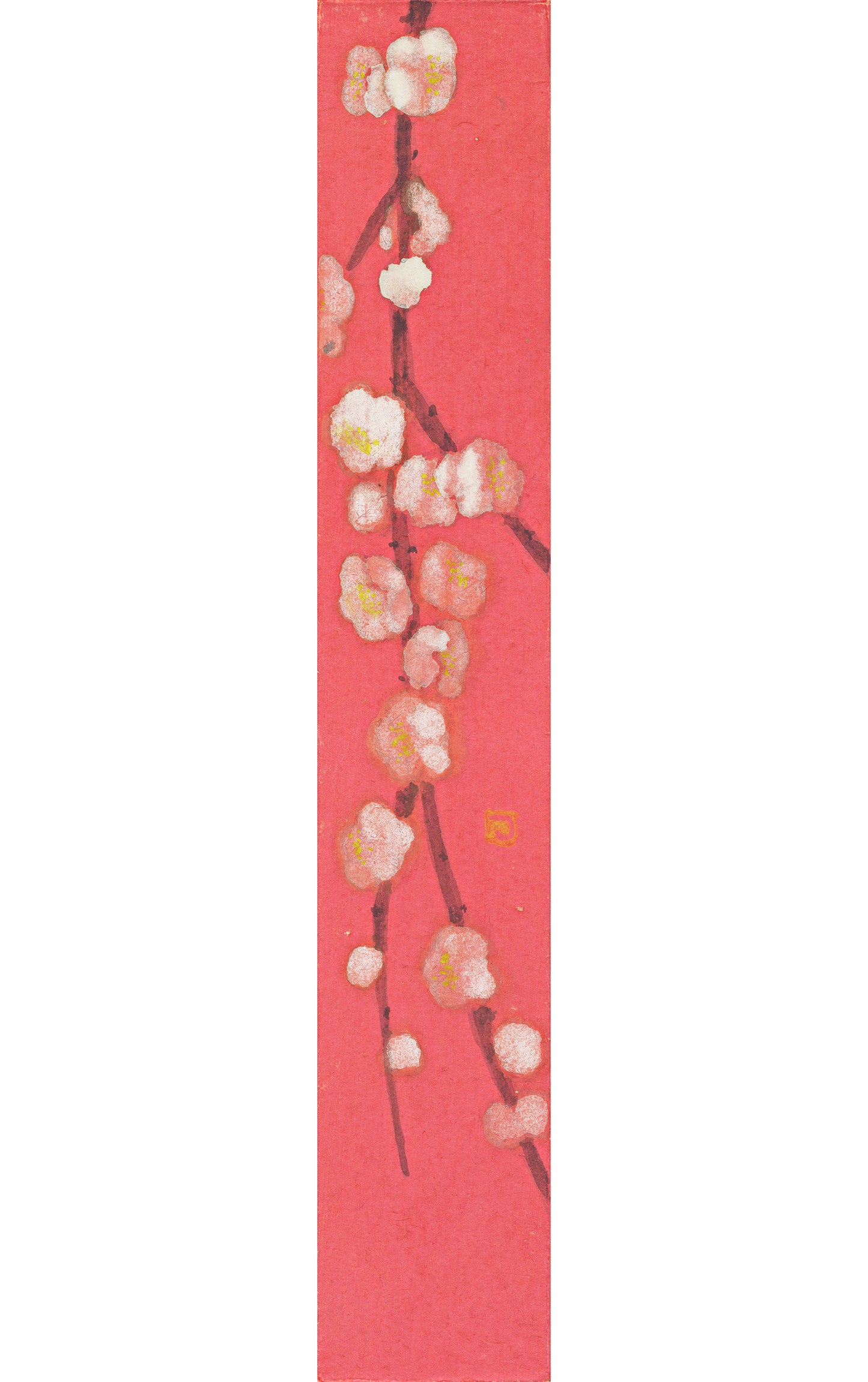片岡鶴太郎・版画「白梅」